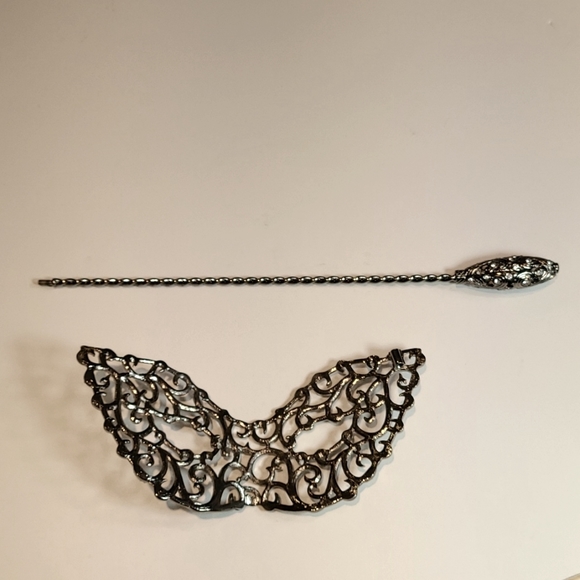 Swarovski crystal mask with side holder - STUNNING! - Picture 8 of 15